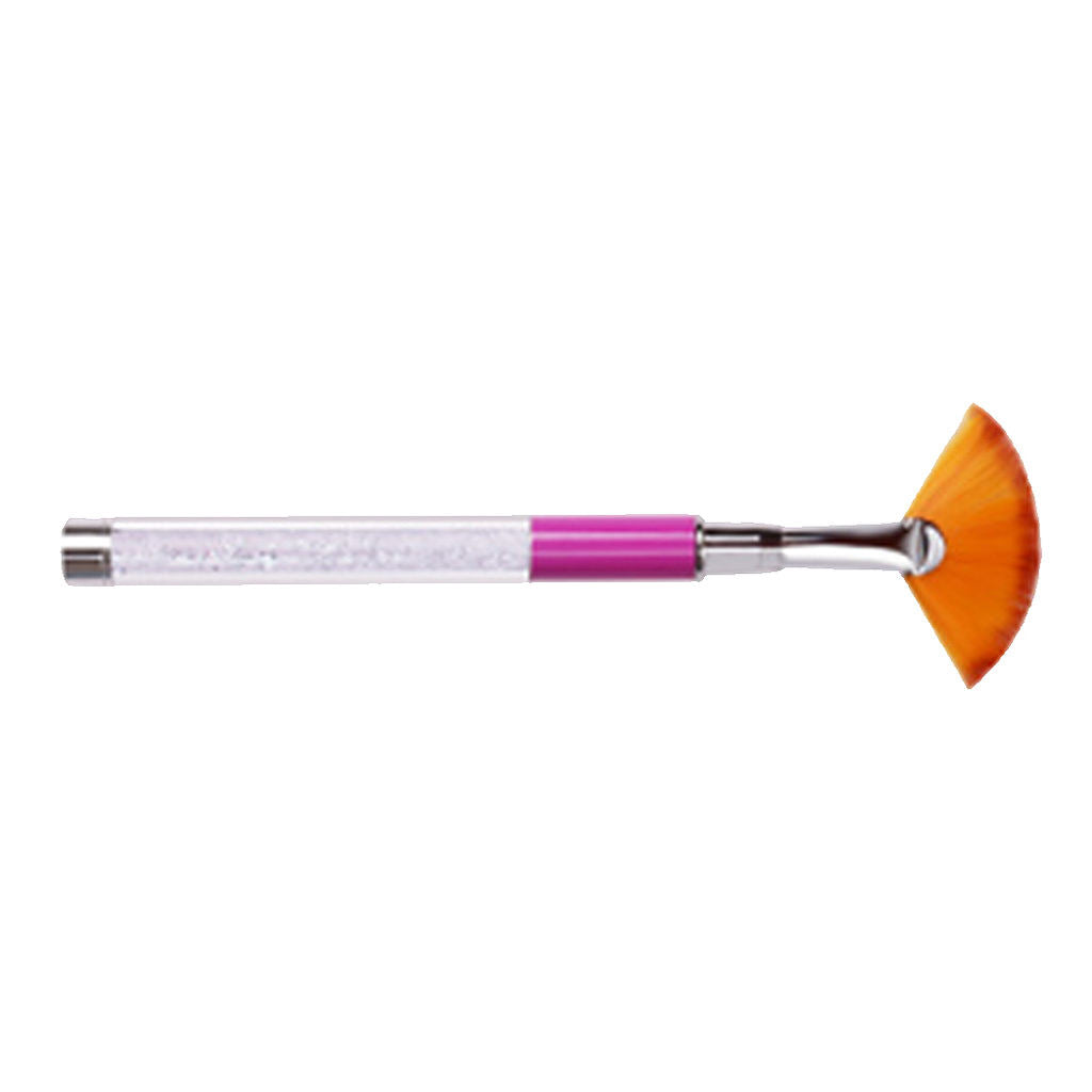 Fan Shape Gradient Nail Glitter Powder Remover Brush Nail Art Drawing Pen