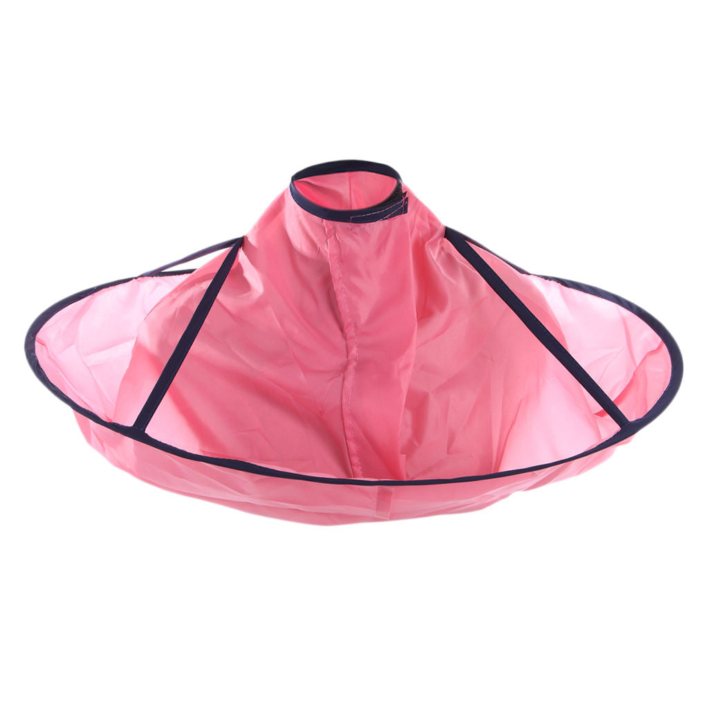 DIY Hair Cutting Cape Hair Catcher Hairdressing Umbrella Cloak Pink