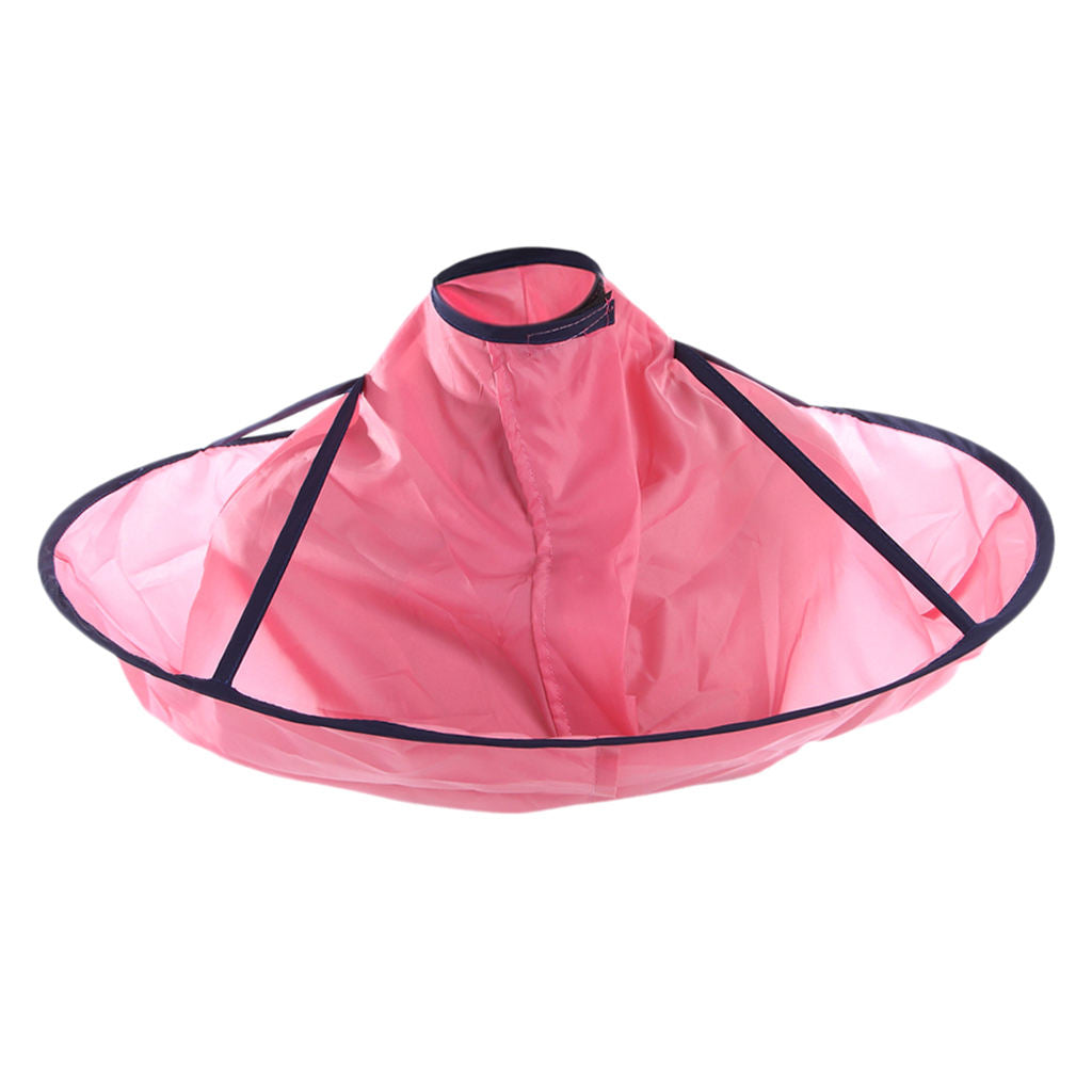 DIY Hair Cutting Cape Hair Catcher Hairdressing Umbrella Cloak Pink