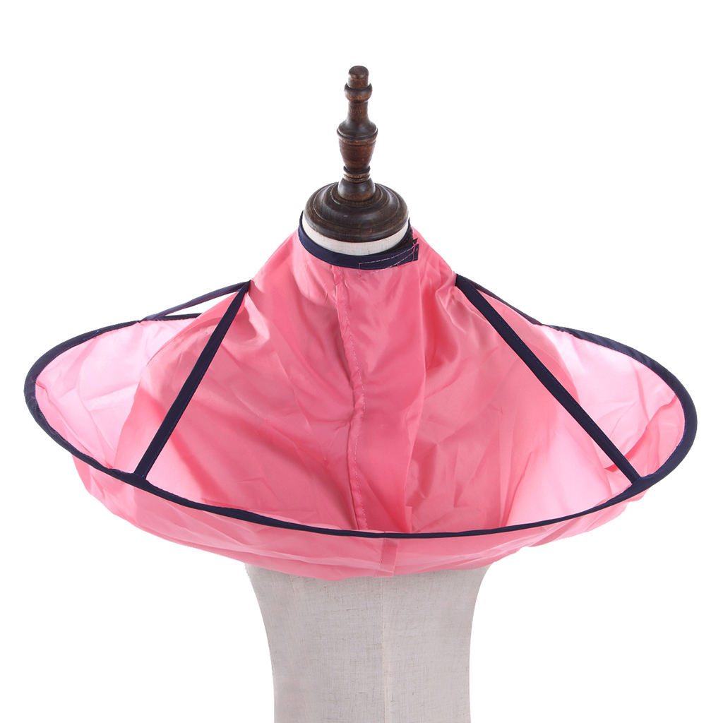DIY Hair Cutting Cape Hair Catcher Hairdressing Umbrella Cloak Pink