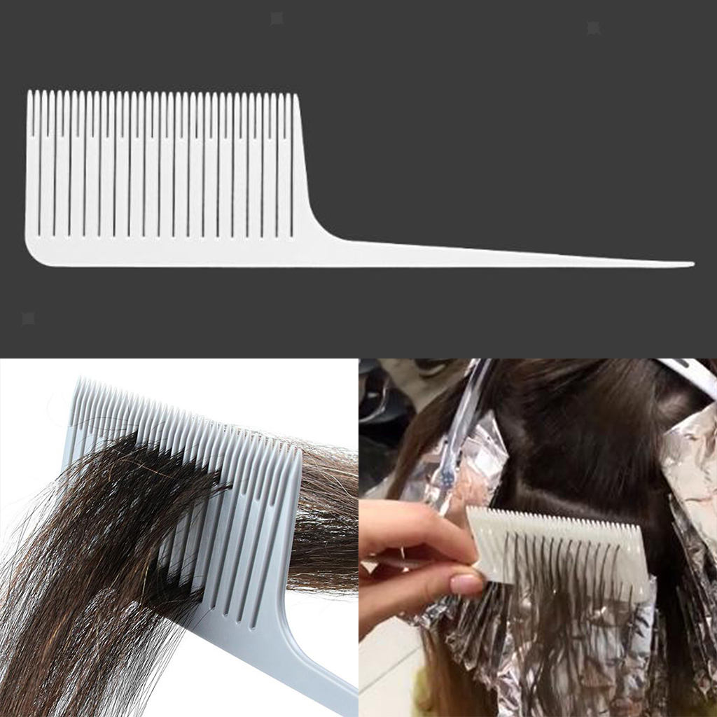 ABS Plastic Weaving Highlighting Foiling Hair Comb Highlight Combs White