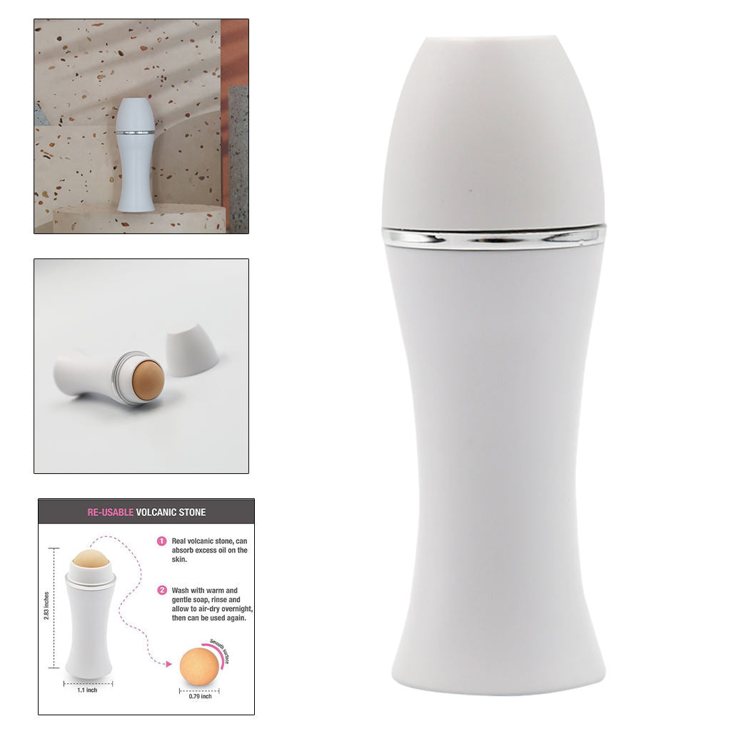 Facial Oil-Absorbing Natural Volcanic Face Roller Skincare Oil Removing