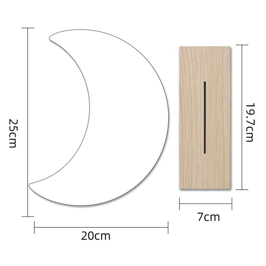 Irregular Acrylic Makeup Mirror Decorative Mirror Wooden Base for Bathroom I