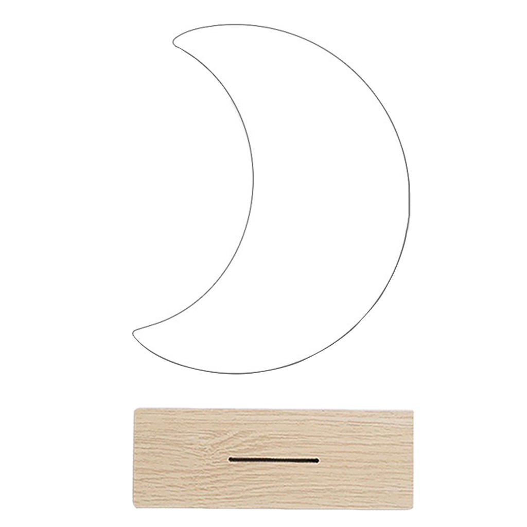 Irregular Acrylic Makeup Mirror Decorative Mirror Wooden Base for Bathroom I