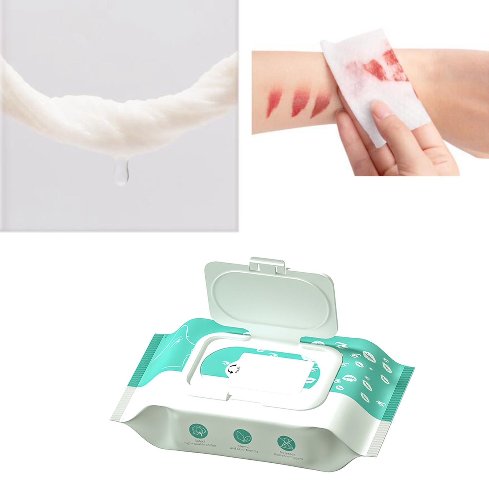 Hydrating Makeup Remover Daily Cleansing Facial Wipes 60 Count Pre-Moistened