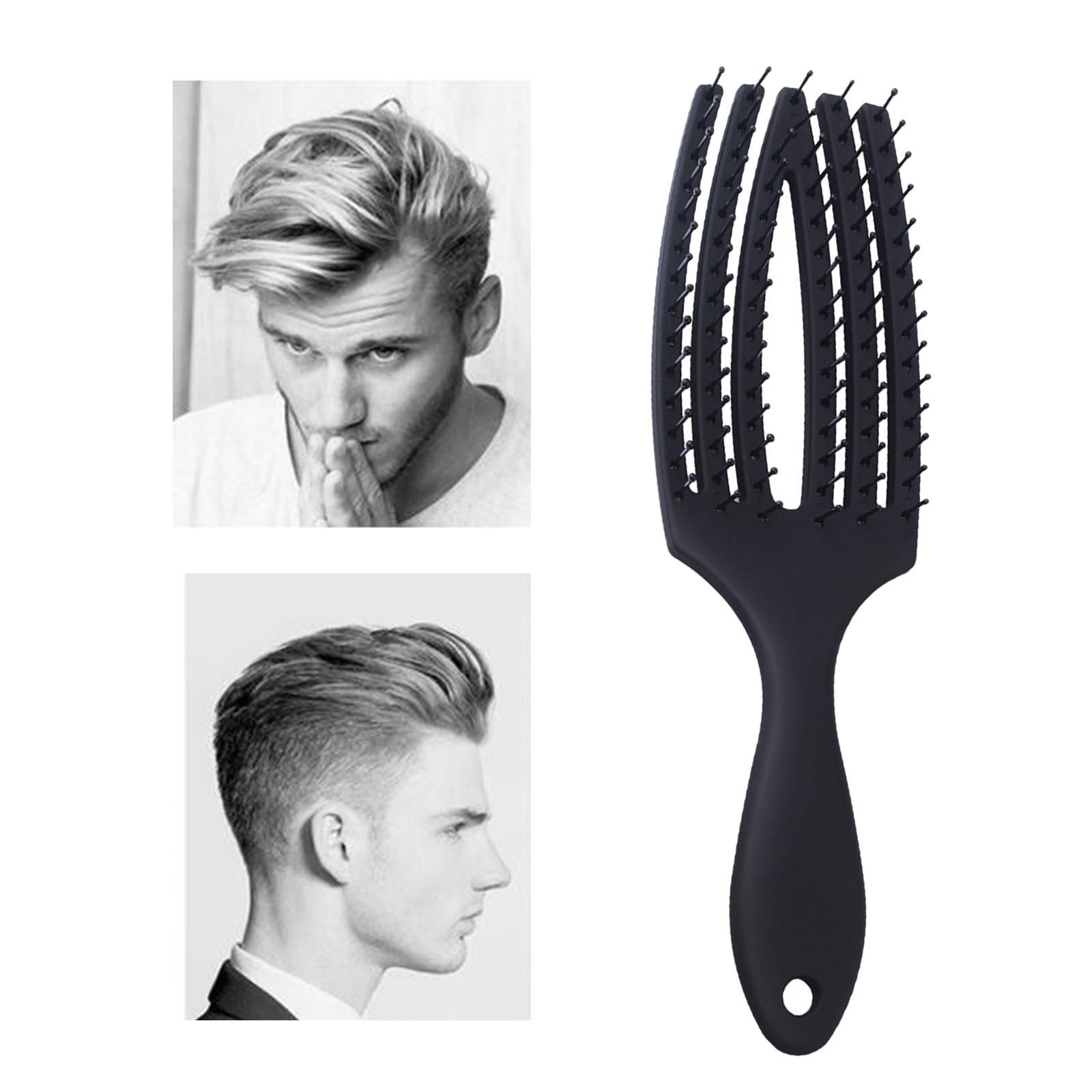 Detangling Curved Vented Hair Brush Comb for Men and Women All Hair Types