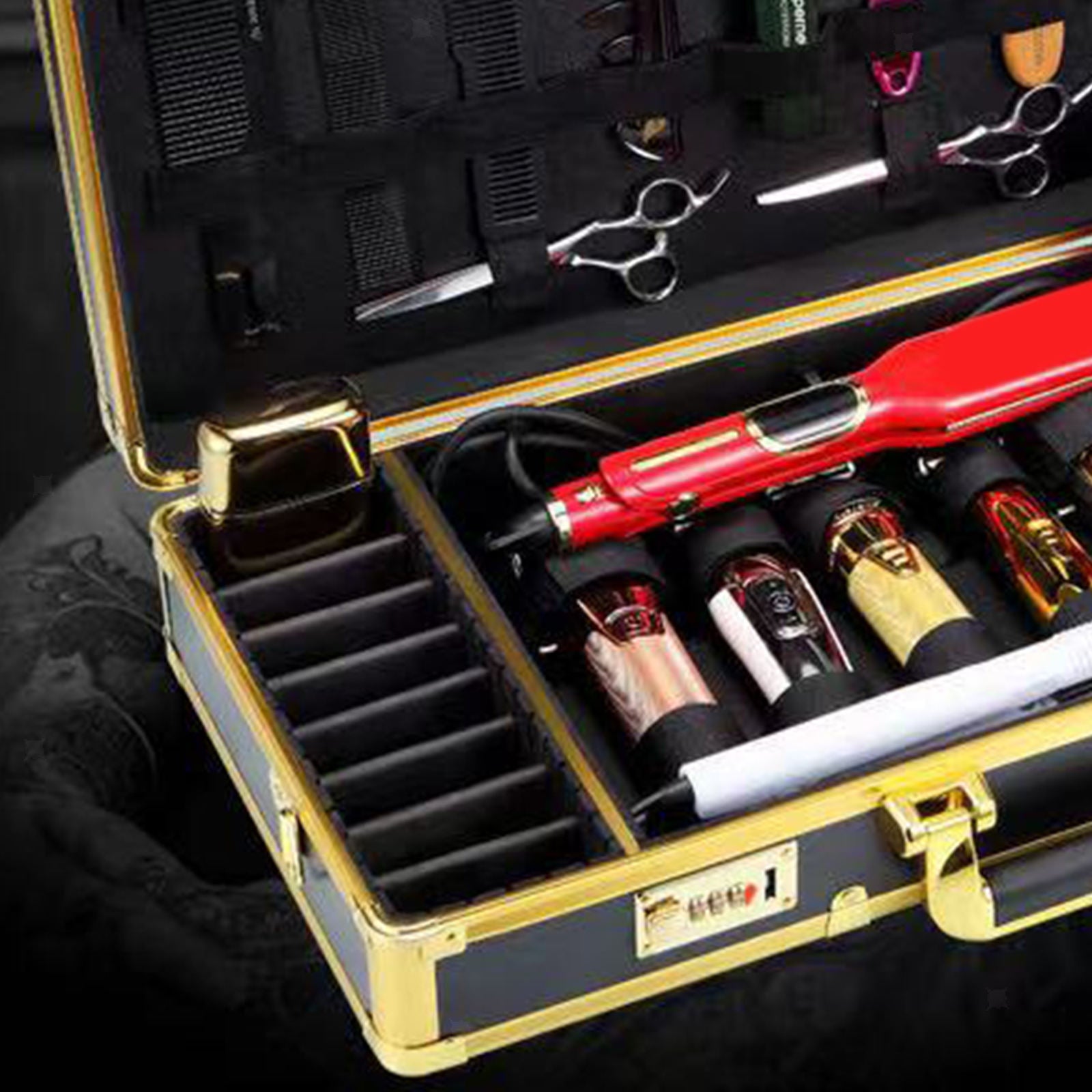 Barber Stylist Travel Storage Case Hair Cutting Clippers Combs Tool Box