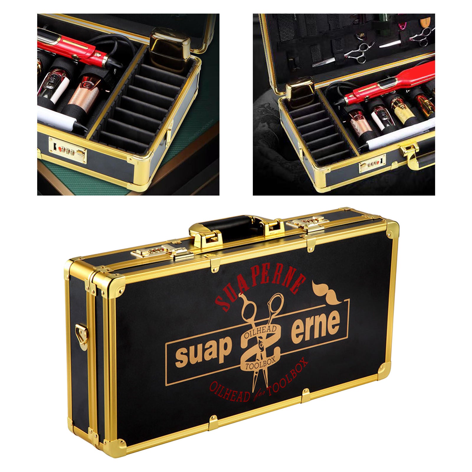 Barber Stylist Travel Storage Case Hair Cutting Clippers Combs Tool Box