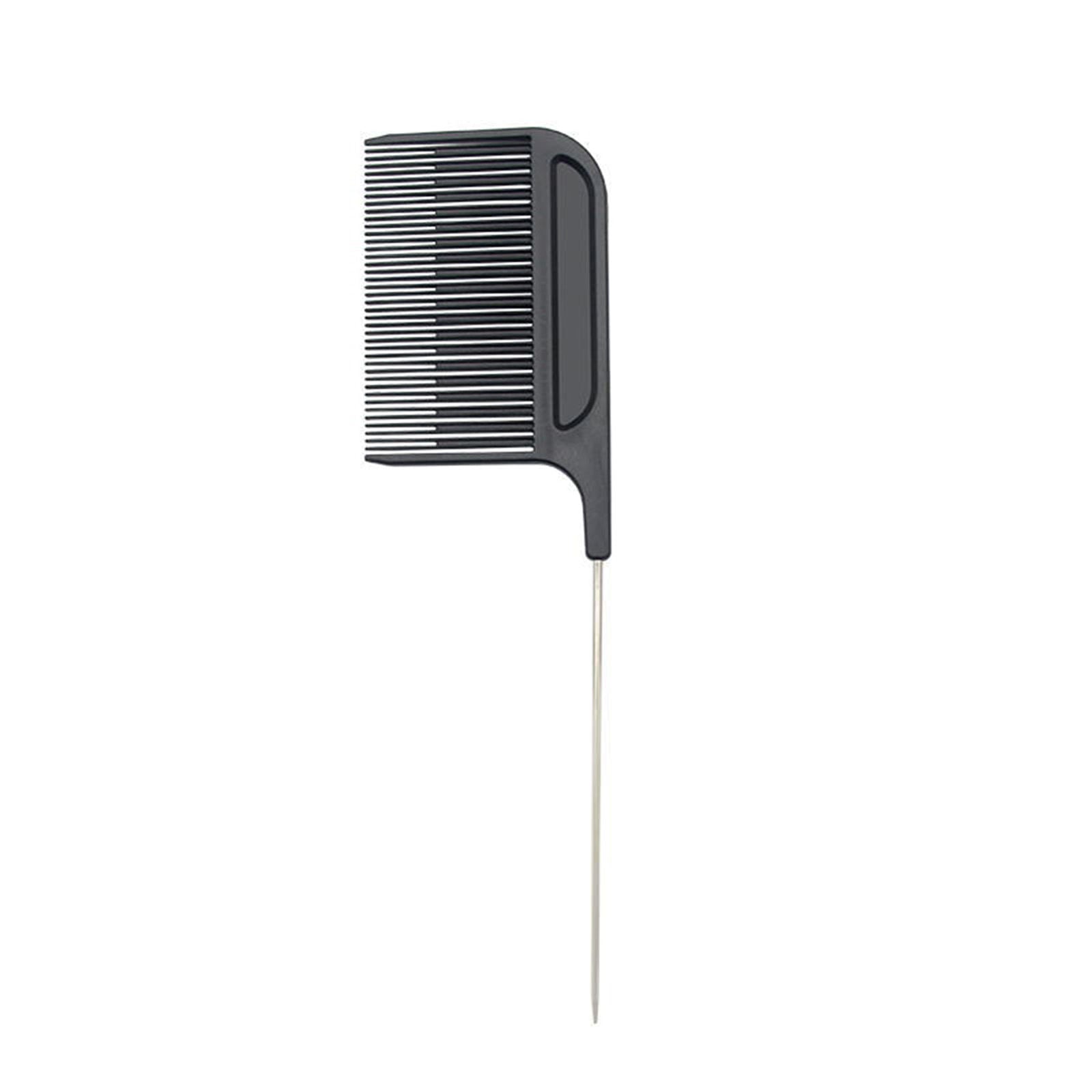 Fine Tooth Rat Tail Comb Steel Pin Teasing Combs for Women Men Hair Stylists