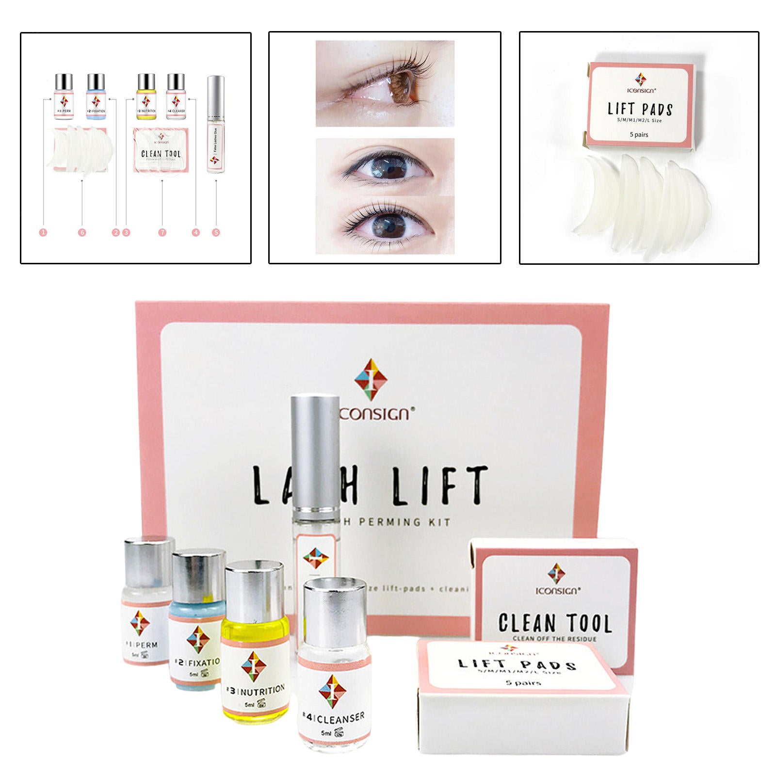 Lash Lift Kit Eyelash Extensions Suitable for Salon Safe Perming Wave