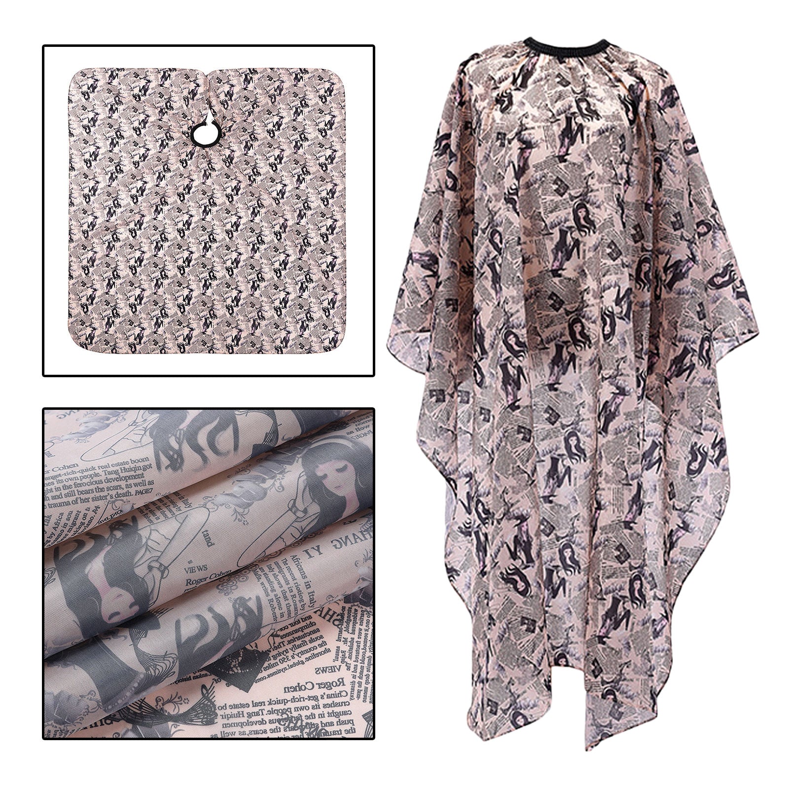 Professional Hairdressing Salon Cape with Closure Snap Barber Styling Cape