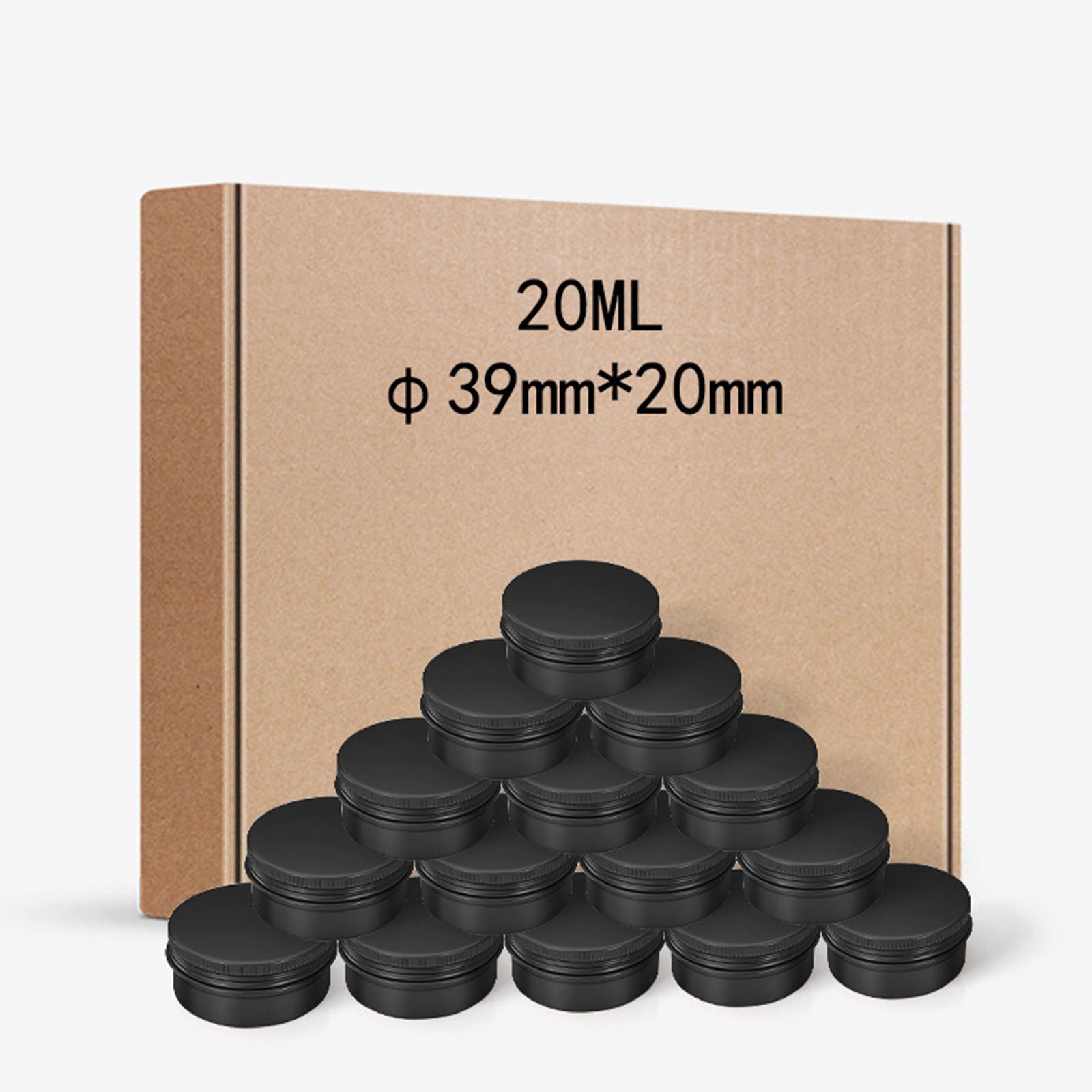 Set of 24 Empty Tin Jars Cosmetic Containers for Travel Samples 20g/20ml