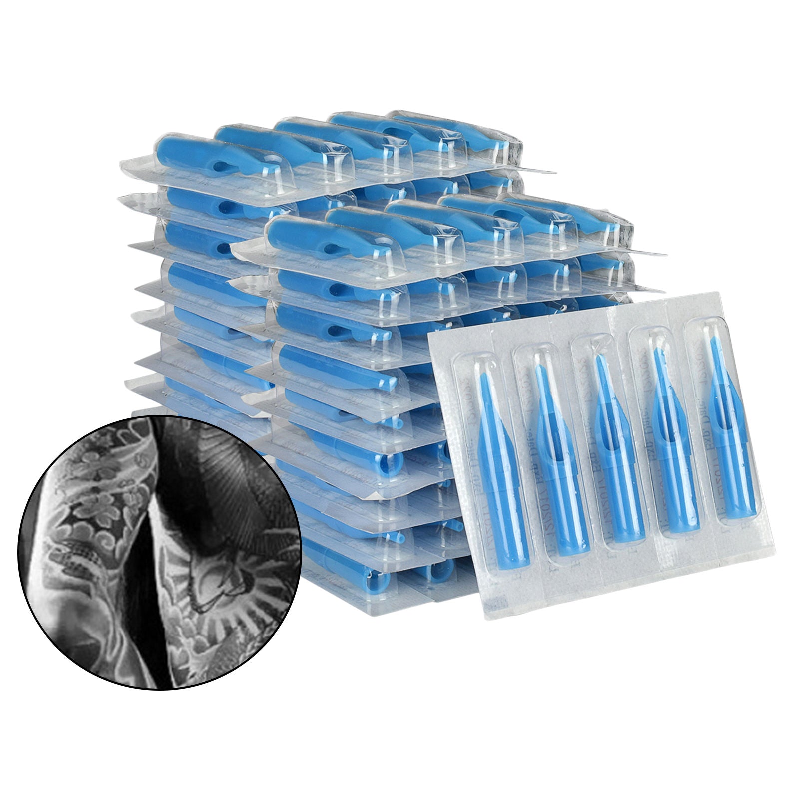 Tattoo Tips Assorted for 3RL 7RL 5RS 7RS 9RS 5M1 Tattoo Needles Round Flat