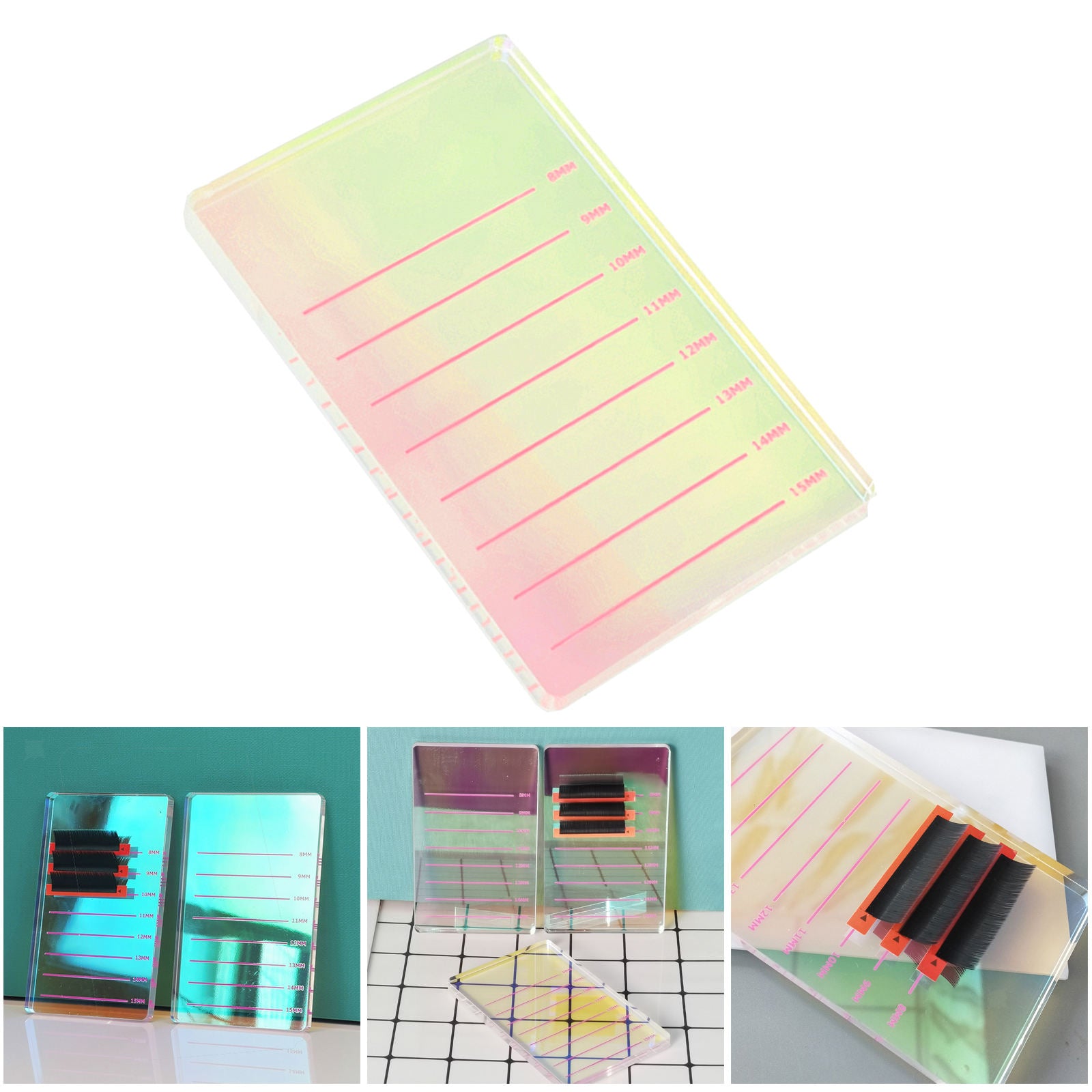 Clear Eyelash Stand Pallet Individual Beauty Makeup Tool for False Eyelashes