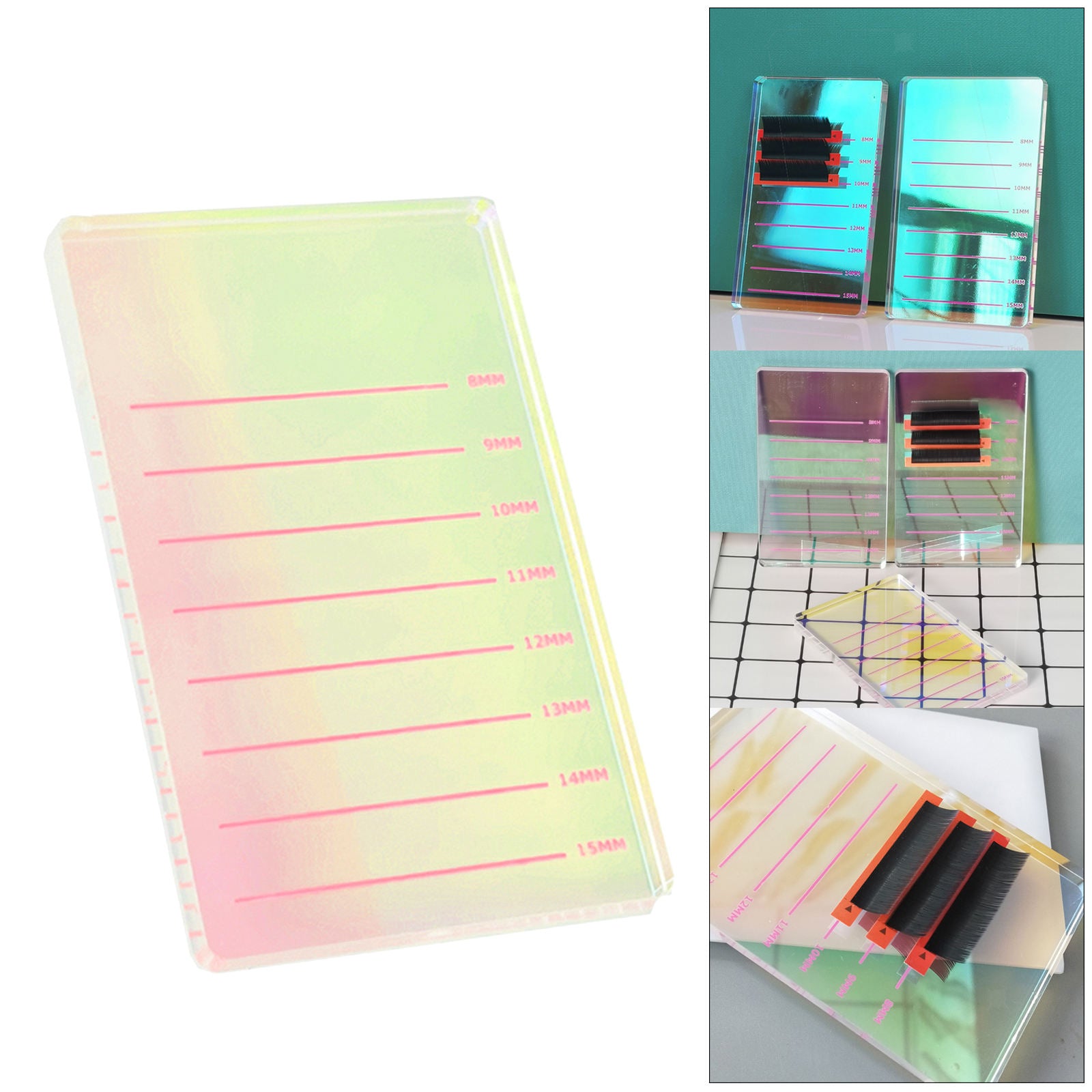 Clear Eyelash Stand Pallet Individual Beauty Makeup Tool for False Eyelashes