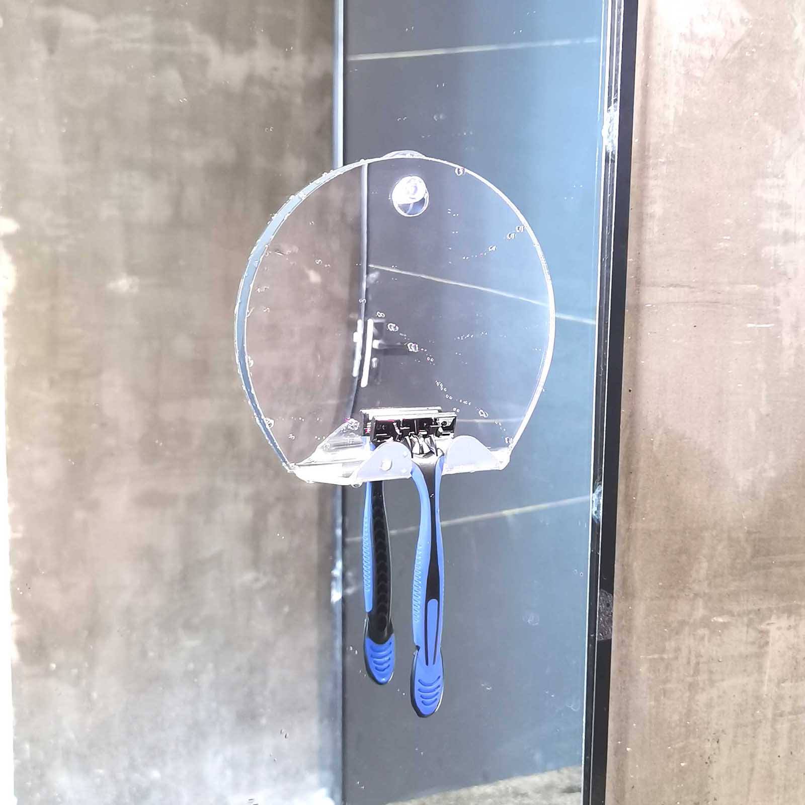 Anti Fog Shower Mirror with Suction Cup Wall Hanging Fog Free Makeup Mirror