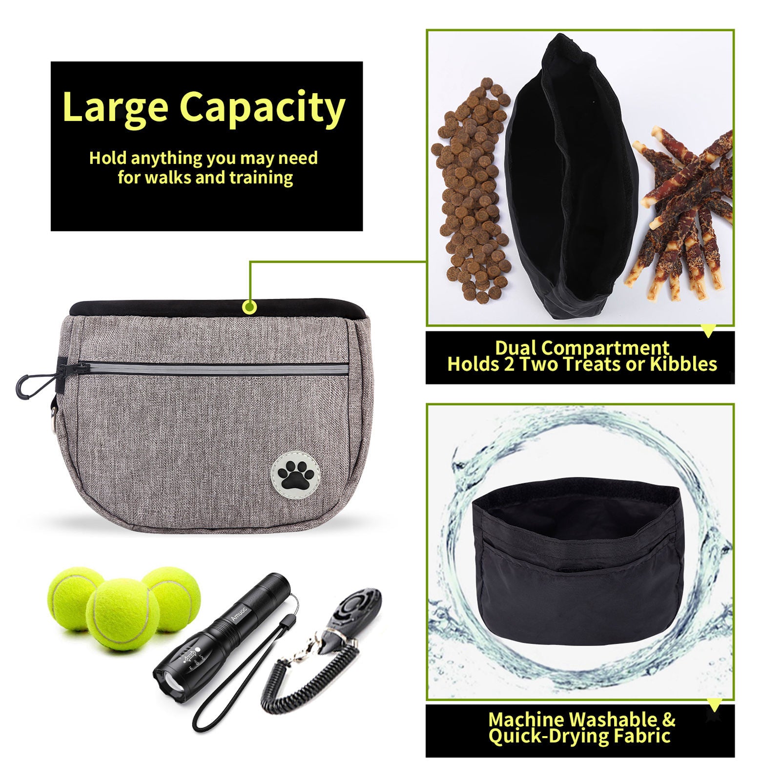 Dog Training Bag Puppy Walking Pouch Treat Toys Holder Food Carrying Case