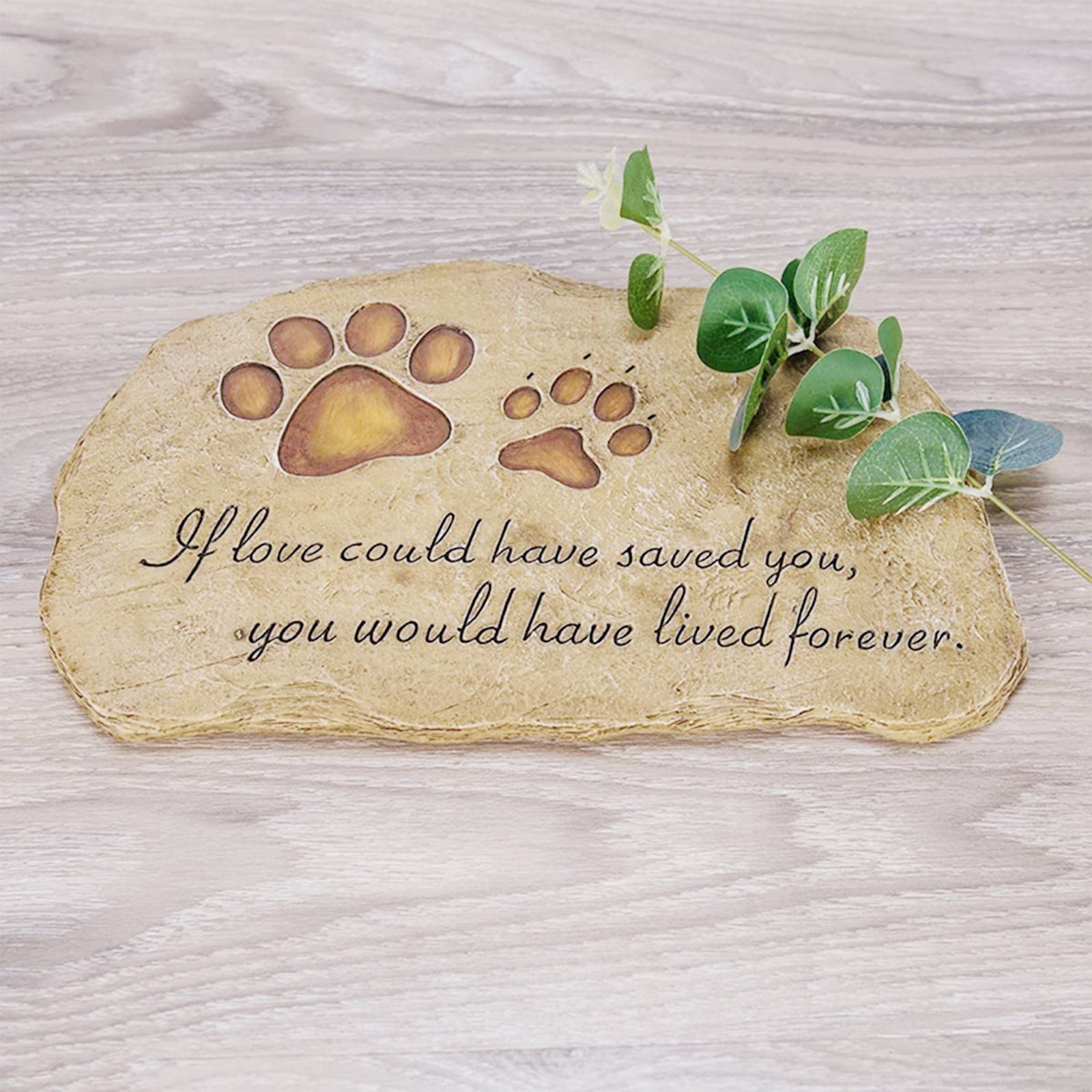 Pet Memorial Stone Grave Marker Tribute Statue Garden Backyard Tombstone