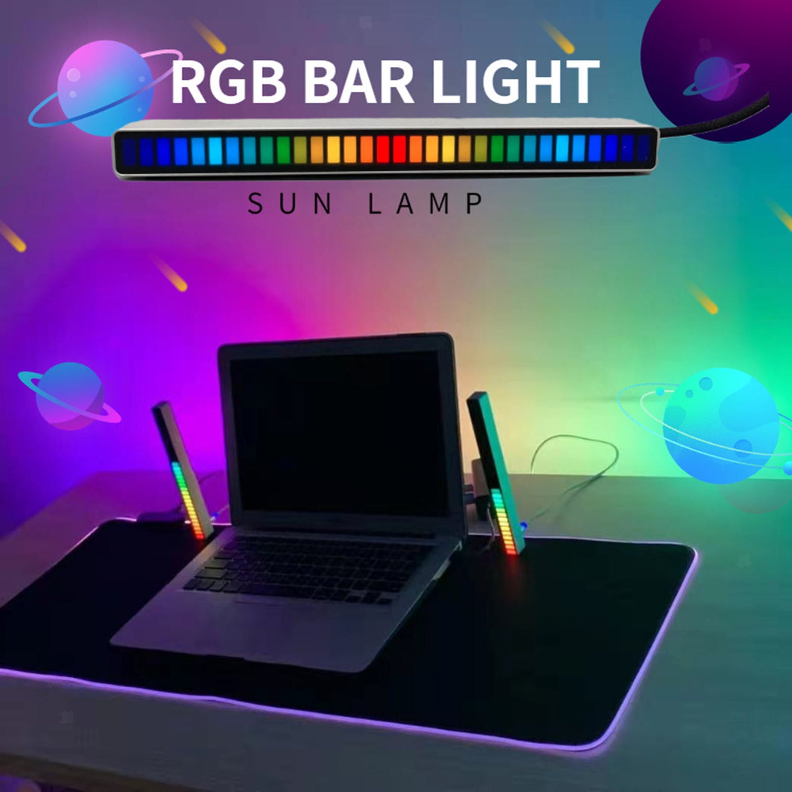 LED Strip Light Pickup Rhythm Light 32 Bit Atmosphere Lamp for Vehicles Car