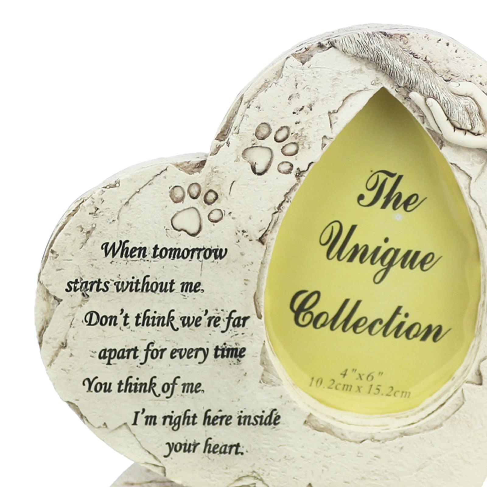 Pet Memorial Stone Heart Shaped Tombstone Cat with Yard Pet Loss Ornaments