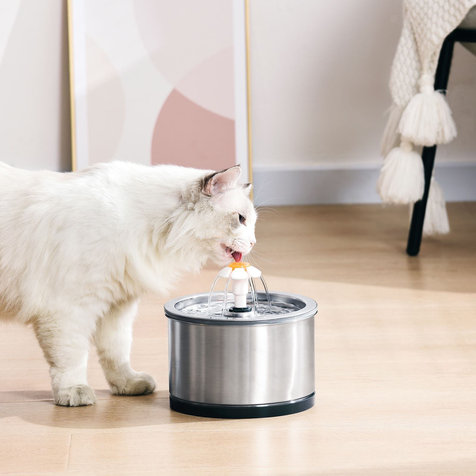 Auto 2.5L Cat Water Fountain Water Pet Drinking Bowl Healthy Water Dispenser