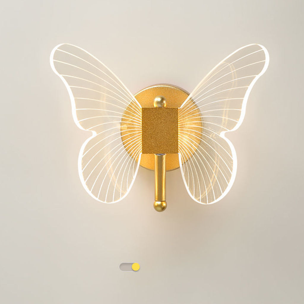 Modern Acrylic Butterfly Wall Light Lighting Loft Corridor Lamp Fixture