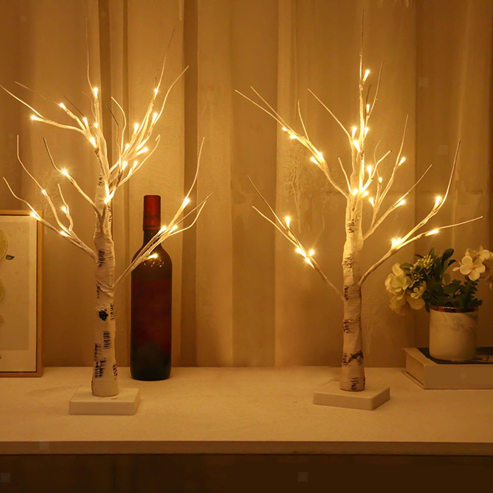 Birch Tree Light Tree Lamp for Wedding Tabletop Indoor Room Vase Decor