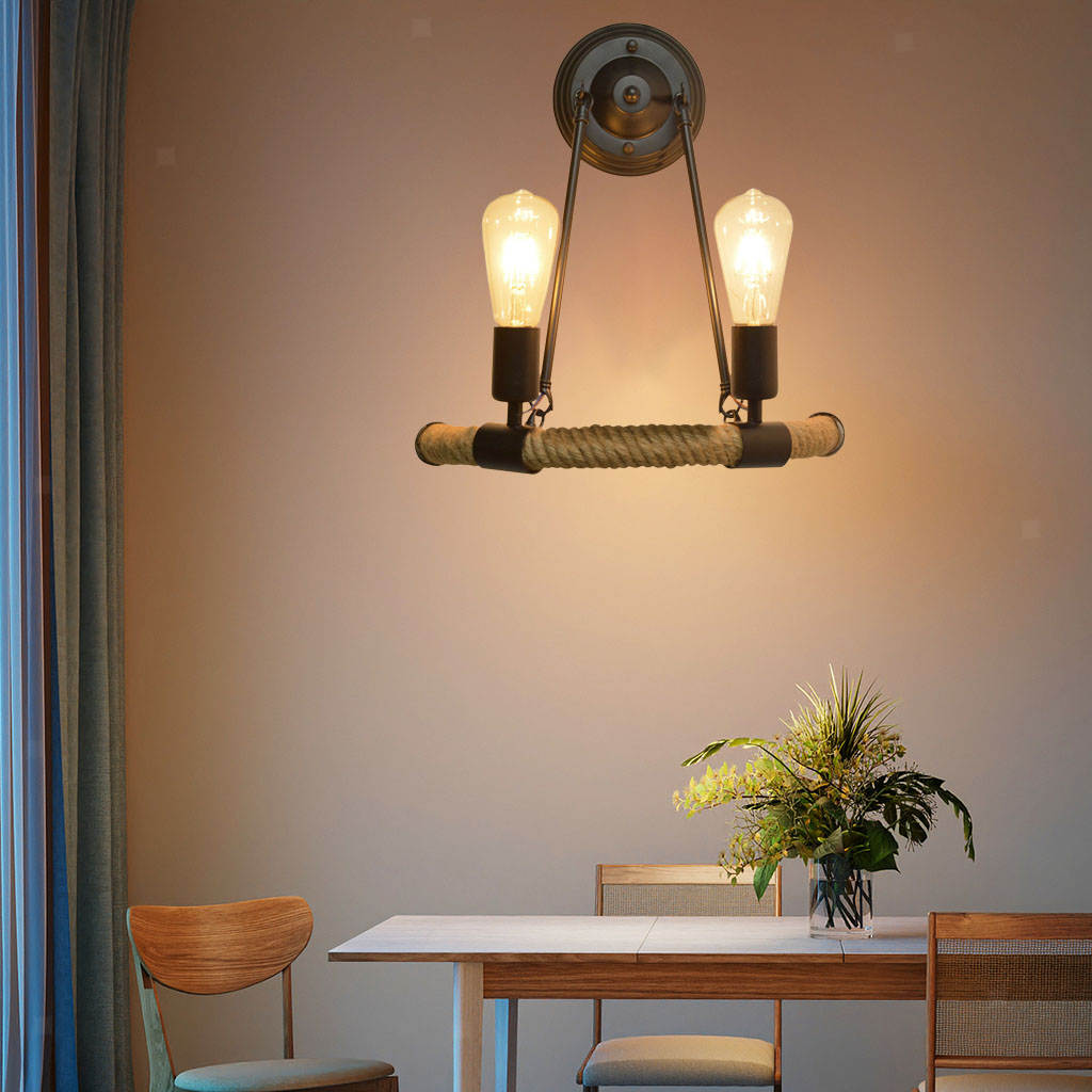 Double-headed Wall Lamp Bedside Reading Sconce Kitchen Light Indoor Balcony