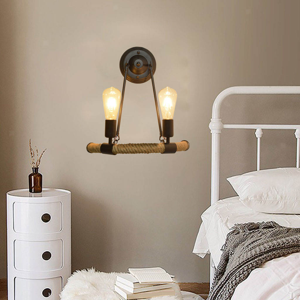 Double-headed Wall Lamp Bedside Reading Sconce Kitchen Light Indoor Balcony