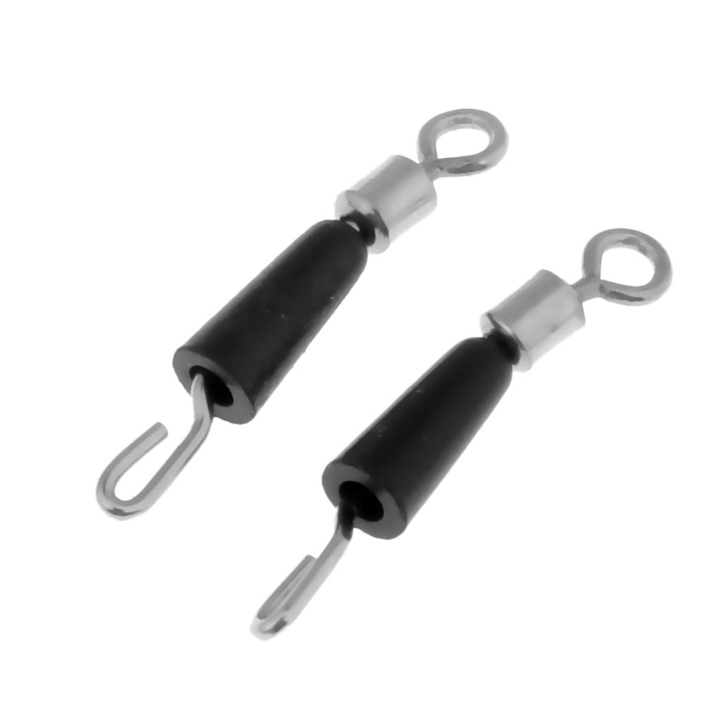 50Pcs Fishing Rolling Swivels Fast Link Quick-Change Snap Tackle Connector M