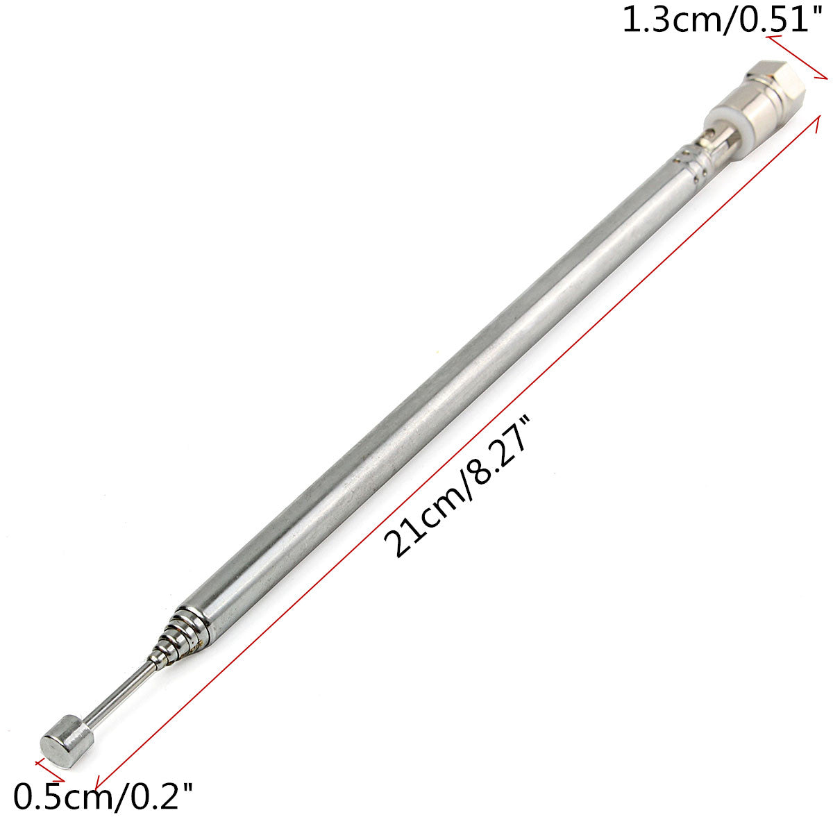 7 Section F Type Replacement Antenna Connector Telescopic Aerial TV AM FM Radio