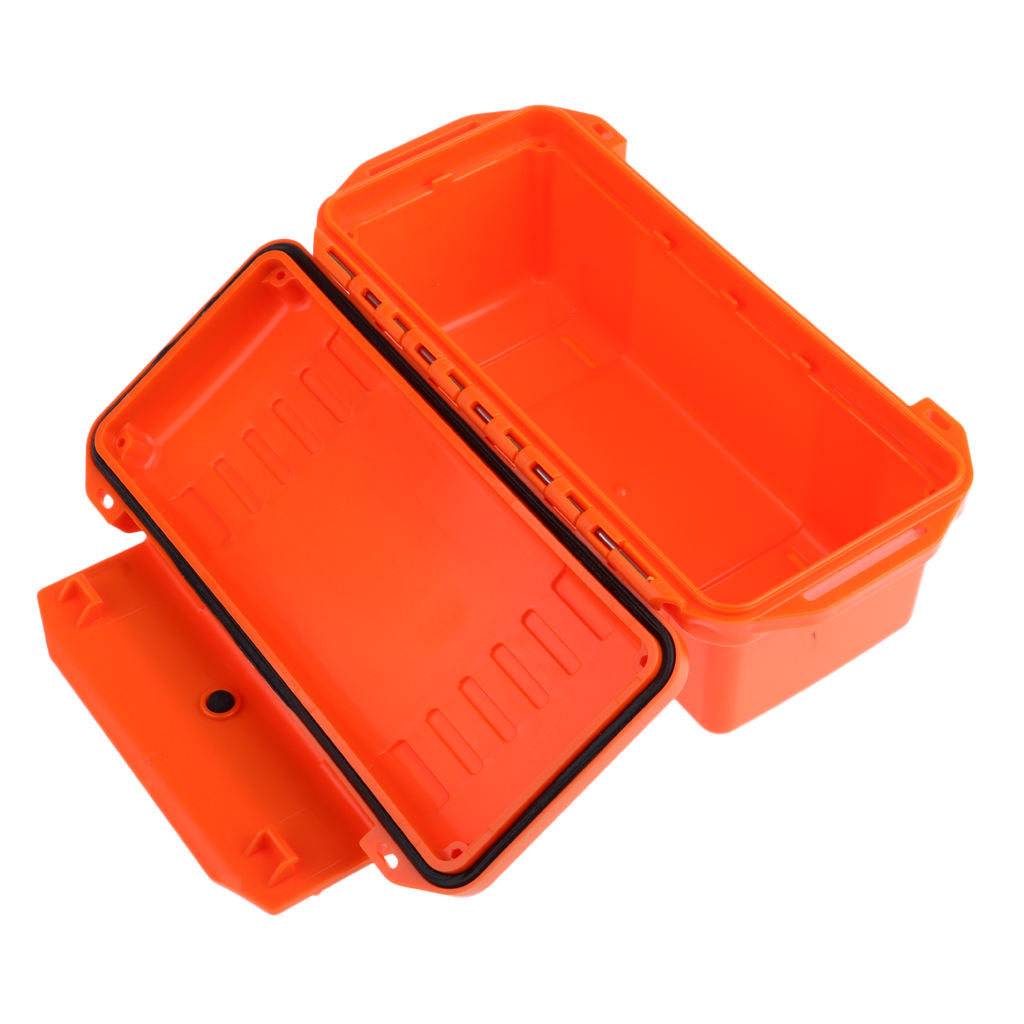 Outdoor Shockproof Storage Airtight Survival Seal Box Camping Hiking Orange