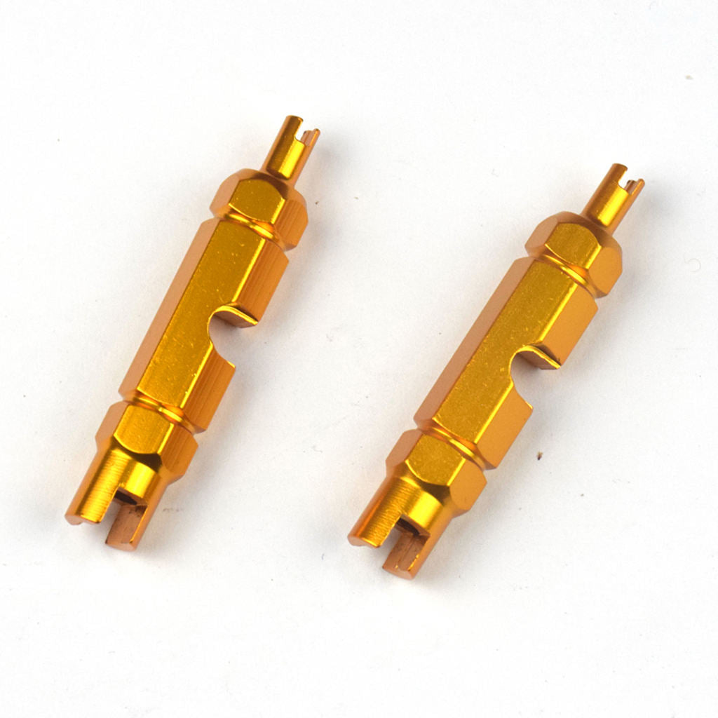 2x MTB Road Bicycle Valve Core Removal Tool Wrench Bike Accessories Golden