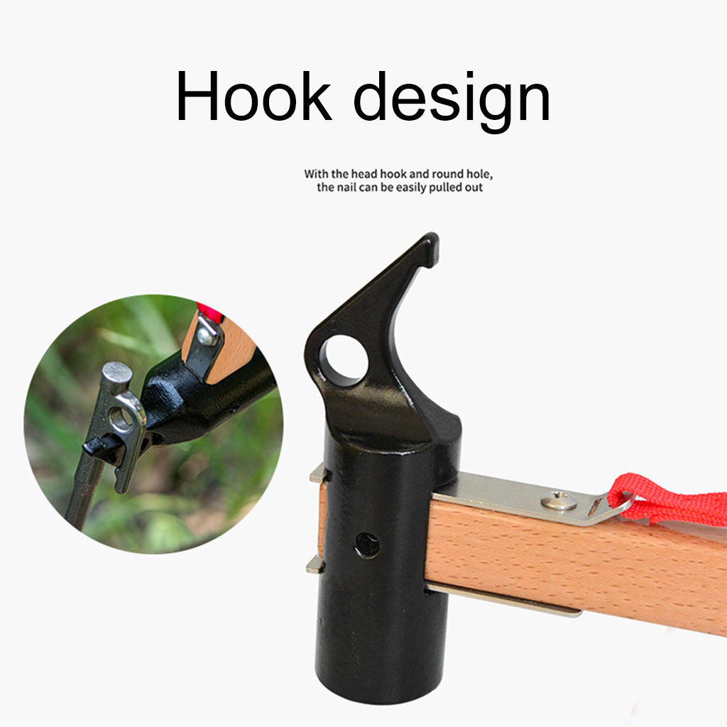 Tent Hammer Canopy Tent Ground Nails Puller Peg Stake Remover Multifunction