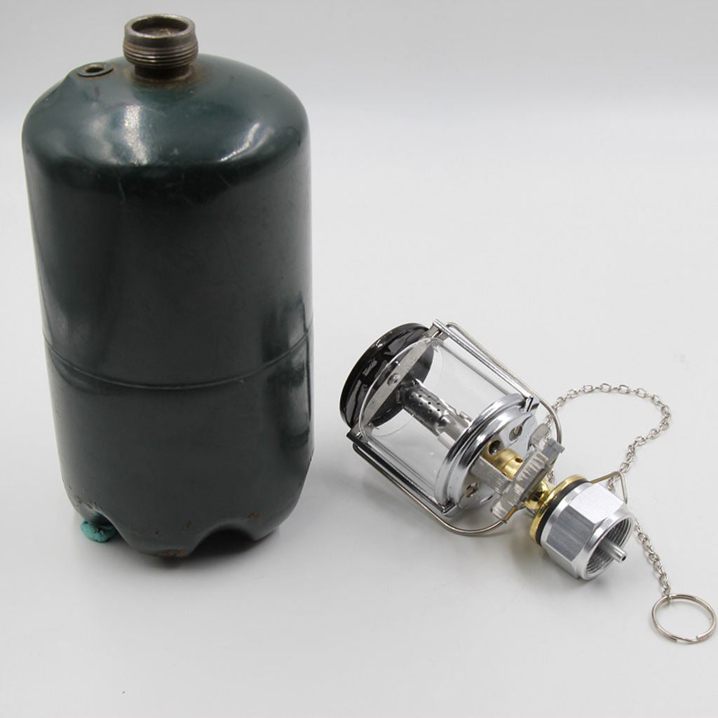 Mini Gas Lantern Fuel Lamp Outdoor Piezo Ignition Butane Light Fishing