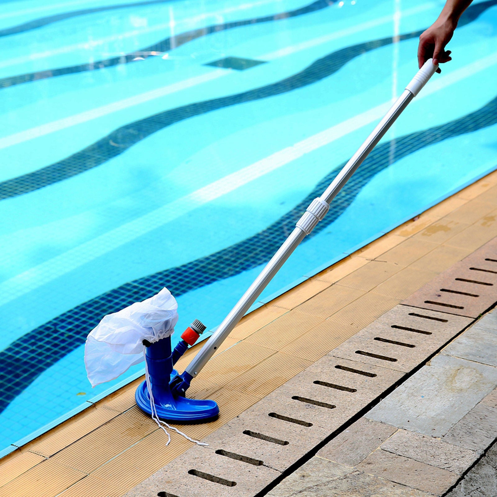 Swimming Pool Vacuum Jet Underwater Cleaner W/Brush for Above Ground Pools