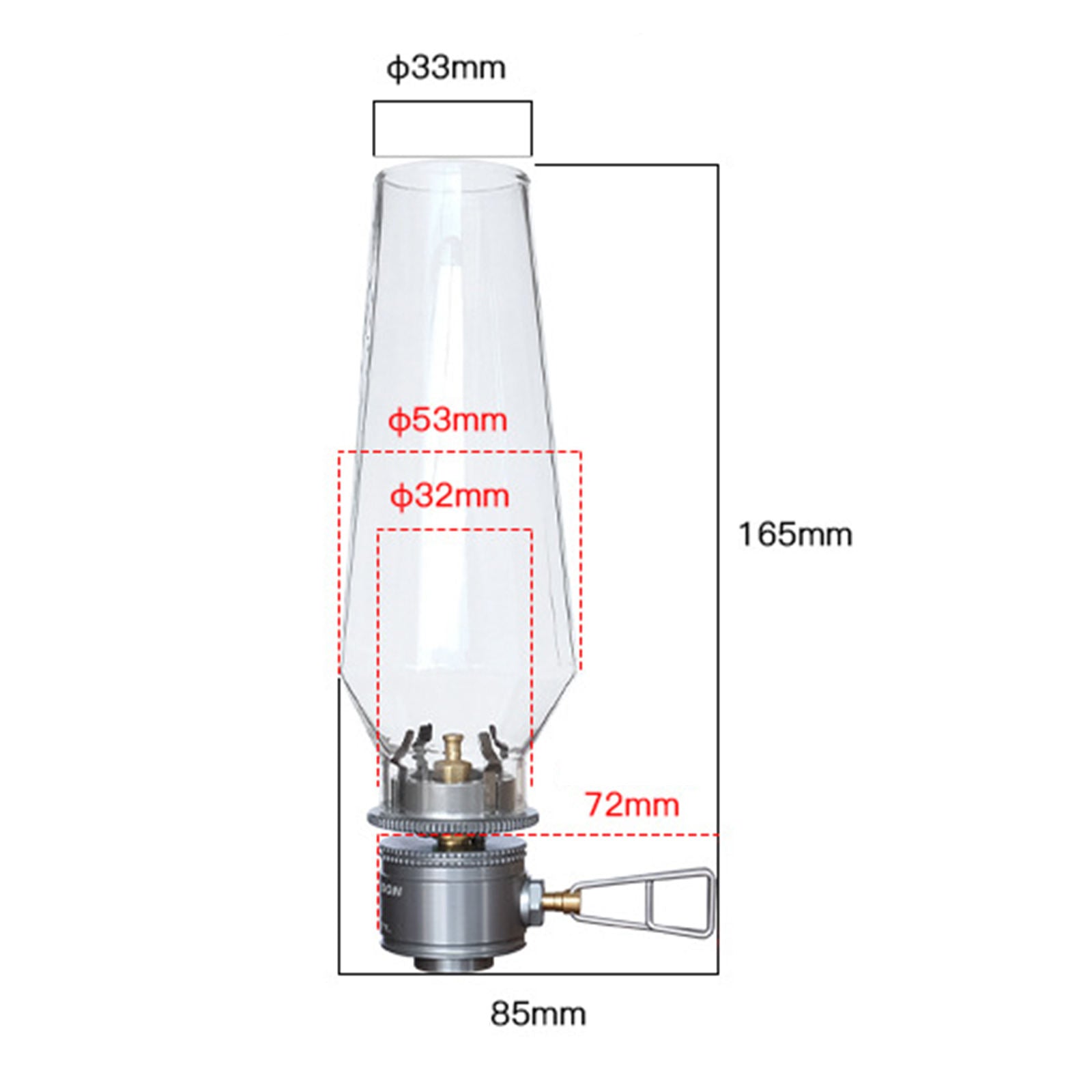 Outdoor Gas Lantern Candle Lamp Tent Light Outdoor Use Backpacking Hiking