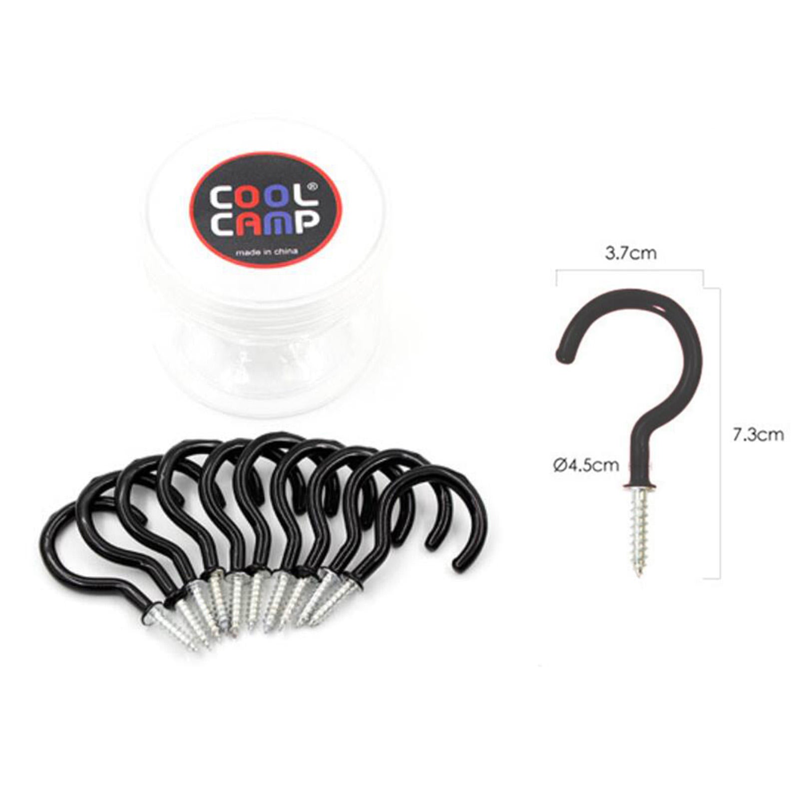 10x Tent Stakes with Hook Camping Tent Canopies Screw Stake Nail Spike