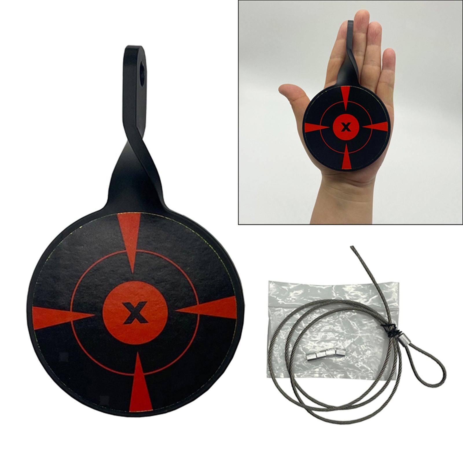 Stainless Steel Spinner Shooting Target Round BB Gun Resetting Targets