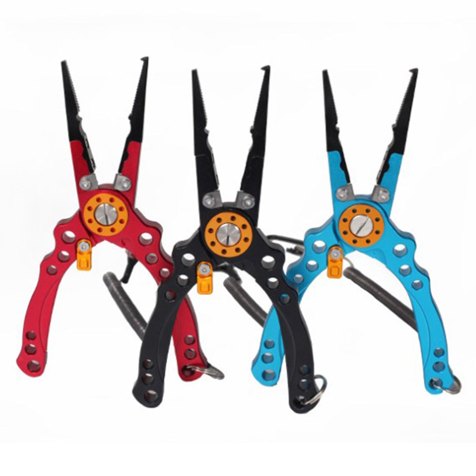 Fishing Pliers Multitool Scissors Hook Removal Line Cutter With Sheath Red