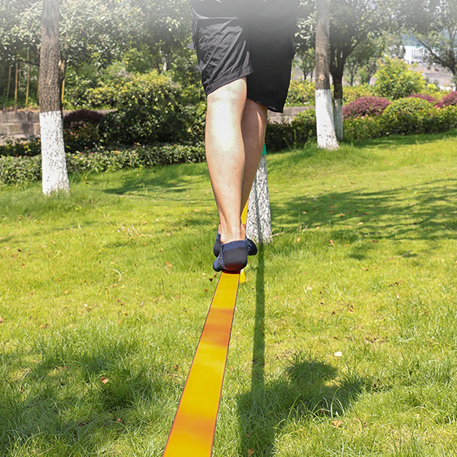 Slackline Kit Classic Safer with Carry Bag Heat Resistance for Backyard