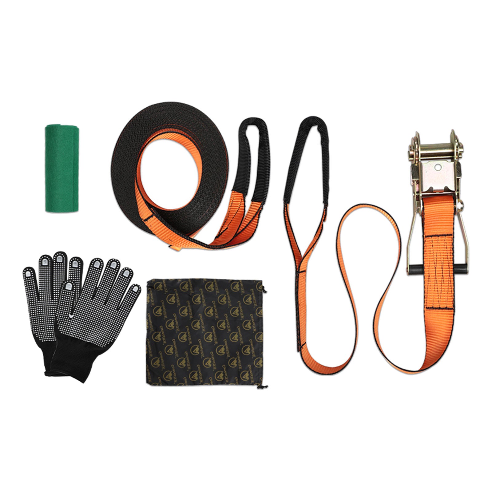 Slackline Kit Classic Safer with Carry Bag Heat Resistance for Backyard