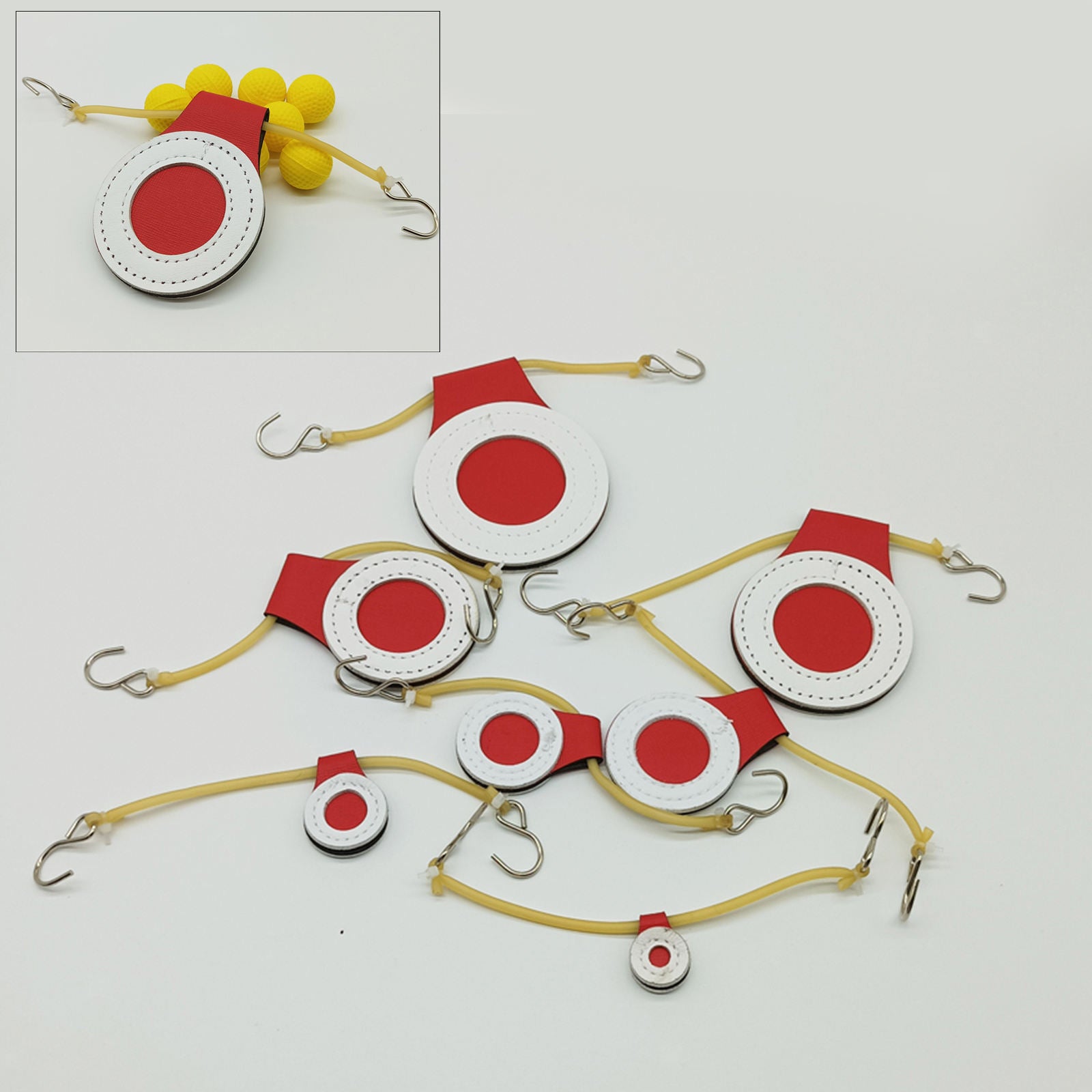 7pcs Slingshot Target 2/3/4/5/6/7/8cm Spinner Aim Aids Swinging Shooting