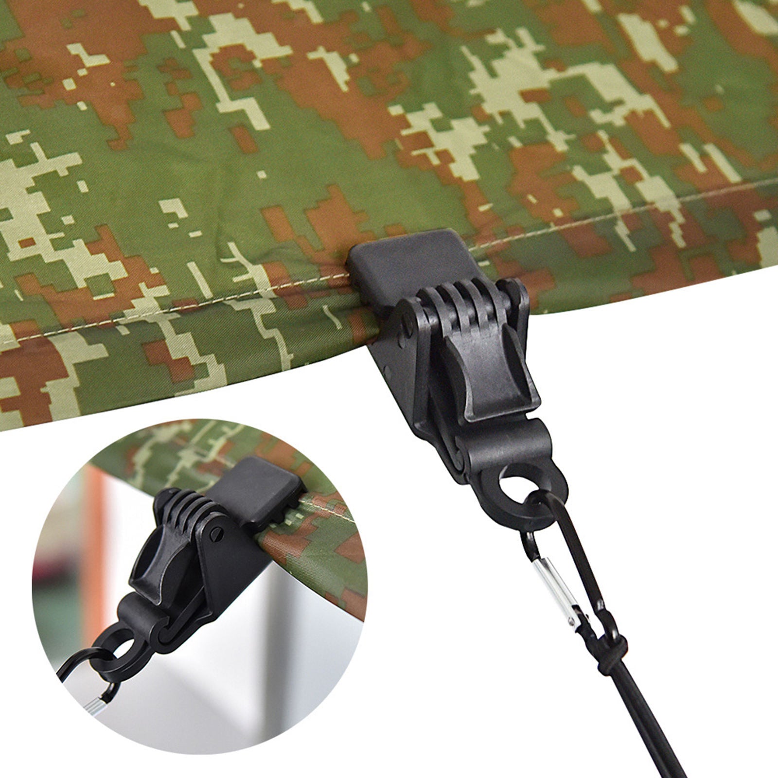 8Pack Durable Tarp Clips Awning Canopy Tent Snaps Fasteners Camping Canopies
