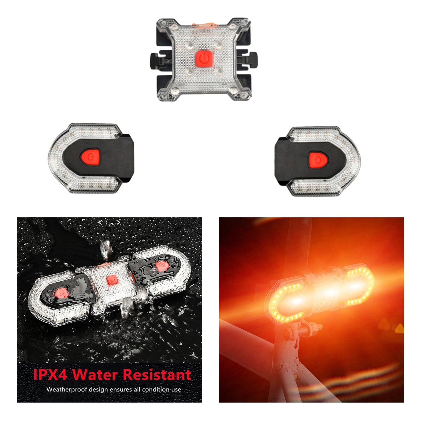 Bike Tail Light with Turn Signals convenient Remote Control Wireless Warning