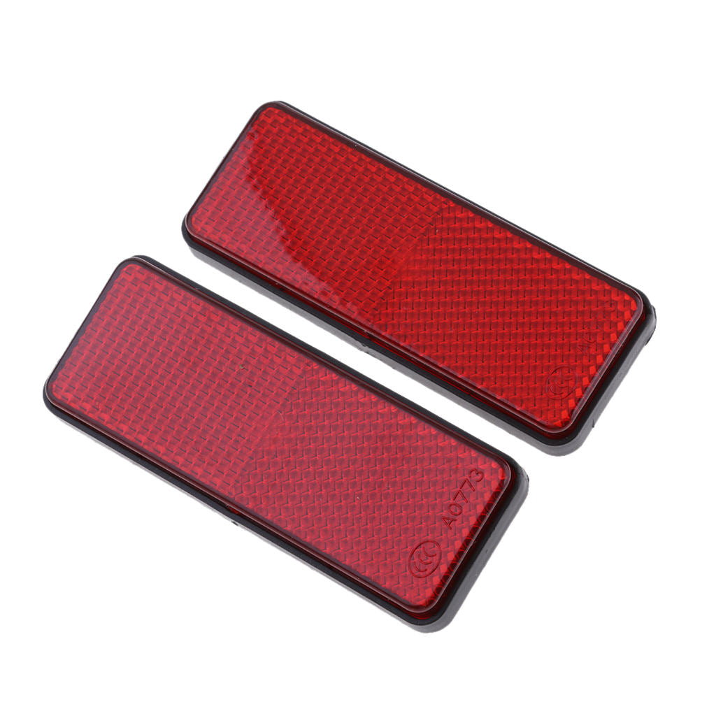 2 Pieces Plastic Square Reflective Reflector Universal for Dirt Scooter