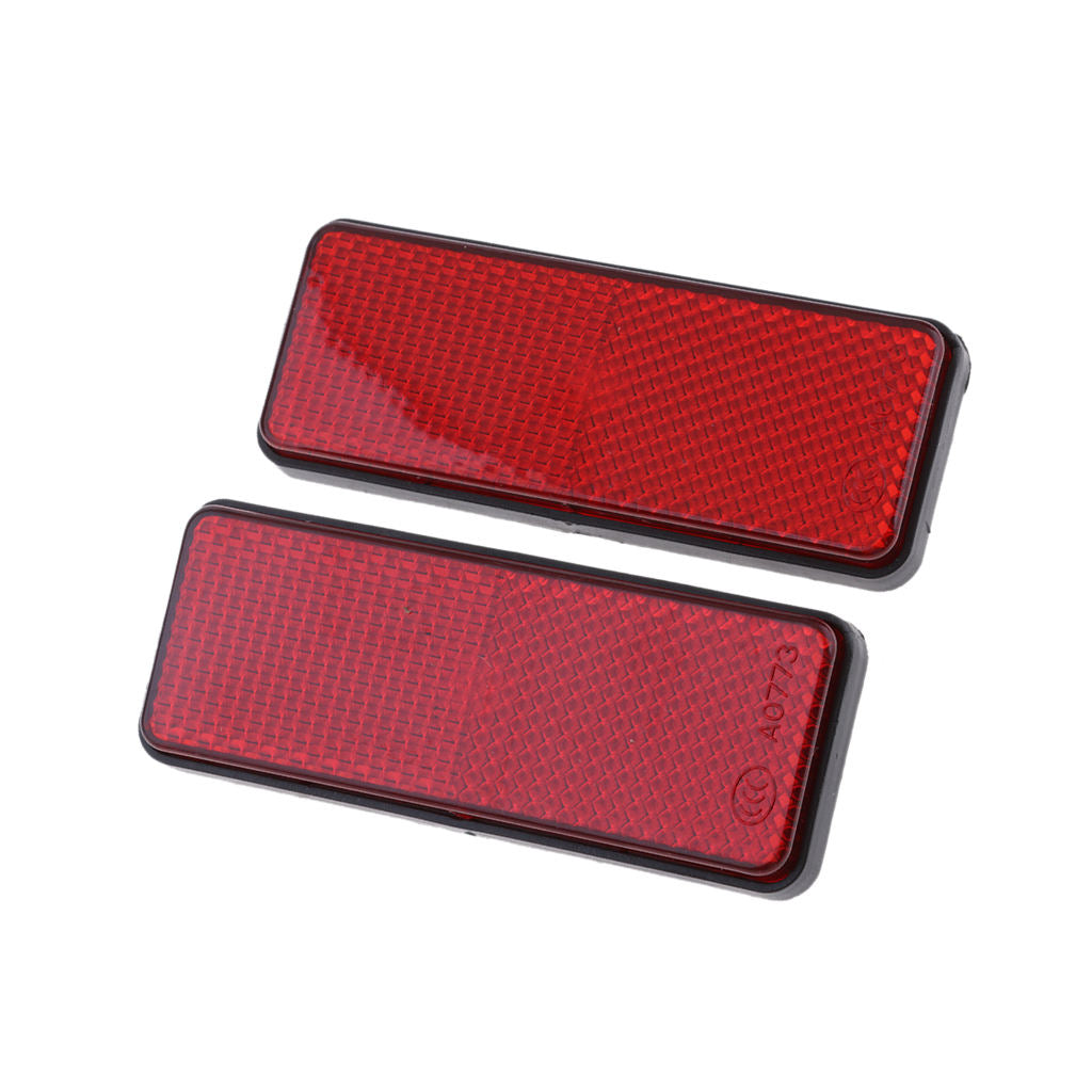 2 Pieces Plastic Square Reflective Reflector Universal for Dirt Scooter