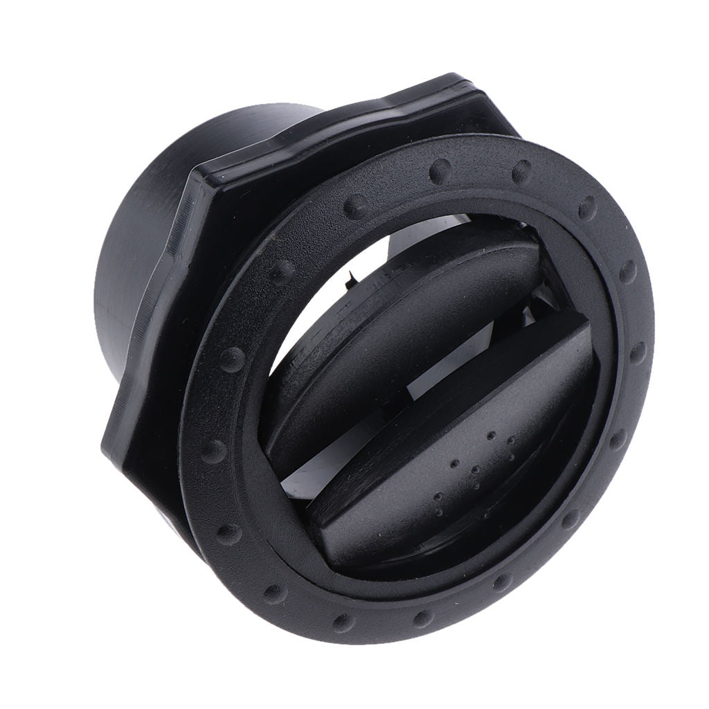 2X Marine Round Air Vent Outlet Grille Ventilation ABS Plastic 70x45mm Black