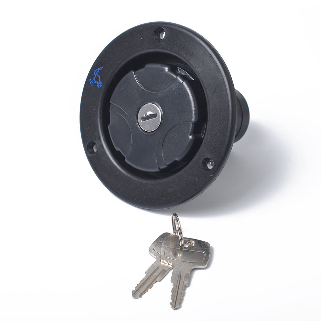 Universal Black Gravity Water Hatch Fill Dish Lock Keys RV Trailer