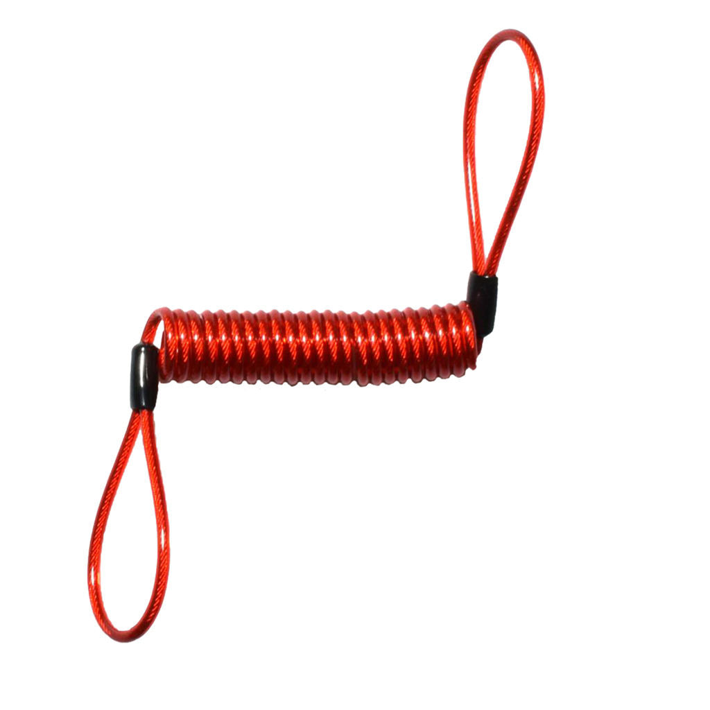 Blue+Red 150cm Alarm Disc Lock Security Spring Reminder Cable Motorcycle